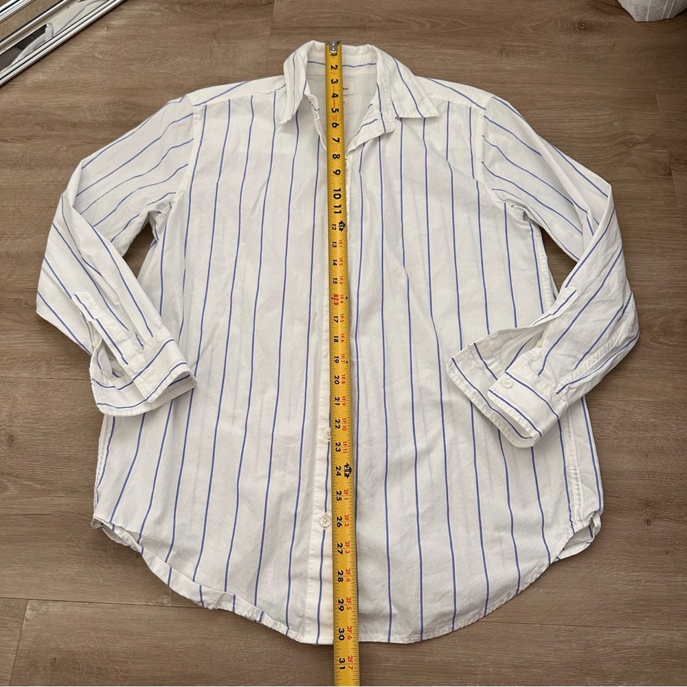 Aritzia Wilfred Free White Striped Button Down shirt - Picture 4 of 7